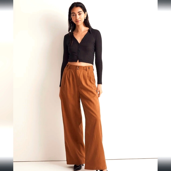 Madewell Pants - Madewell the Harlow wide leg pant acorn 0